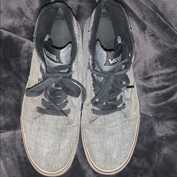 Off The Wall Grey Hightop Vans - Picture 3 of 3